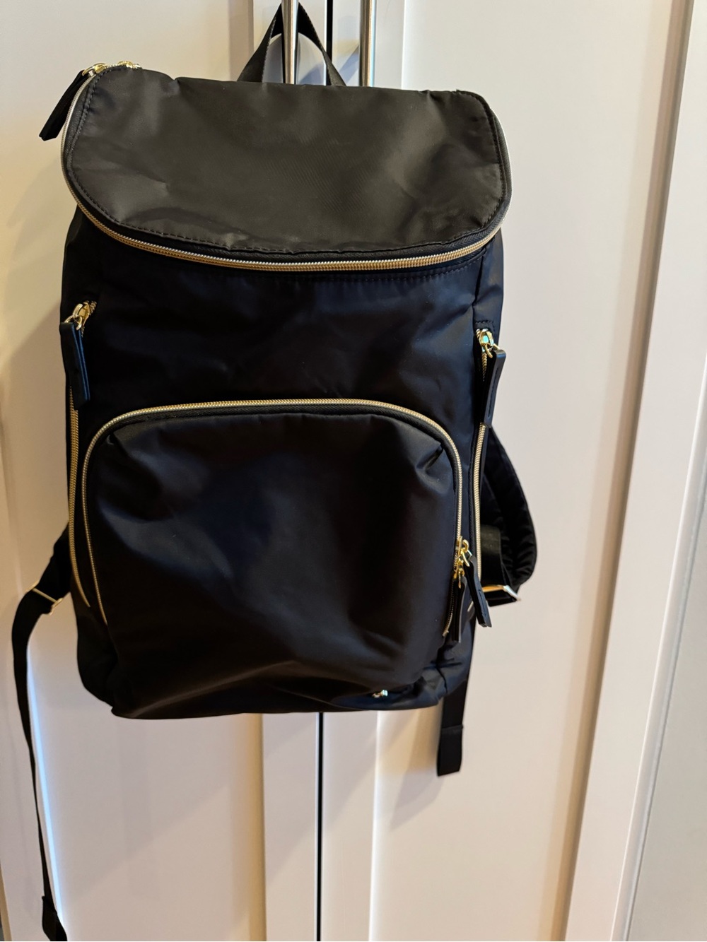 Samsonite Black Backpack with Gold Hardware - excellent condition